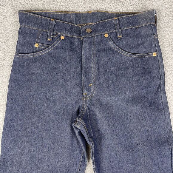 VTG Deadstock Levis Saddleman Jeans Womens 28x32 Raw Denim‎ USA Orange Tab 80s - Picture 8 of 16